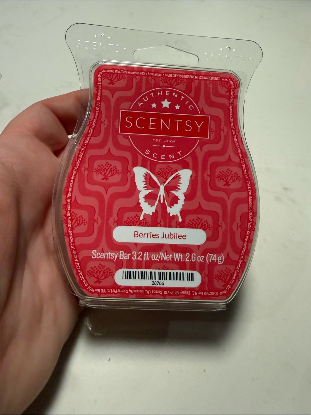 Scentsy Berries Jubilee Wax Melt Bar - Pink-Red